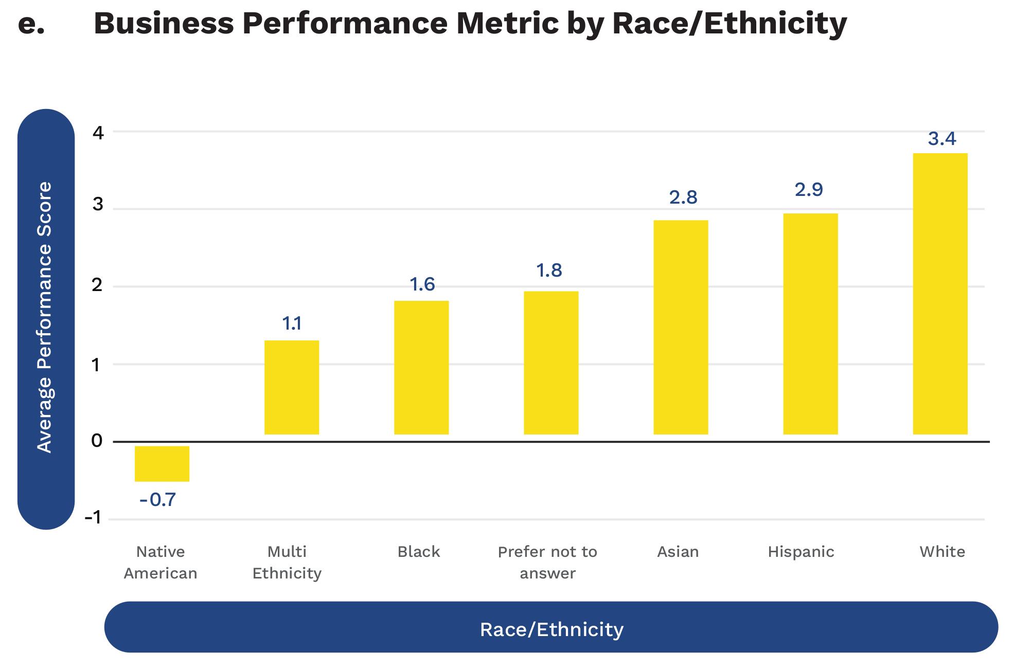 Business Performance Metric by Race/Ethnicity